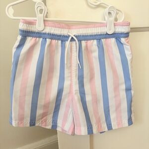 Janie and Jack Striped Pink and Blue Swimsuit